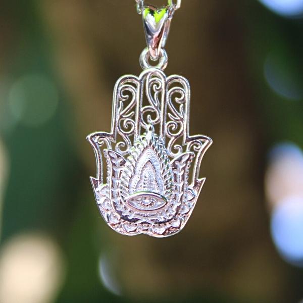 Pingente de prata hamsa